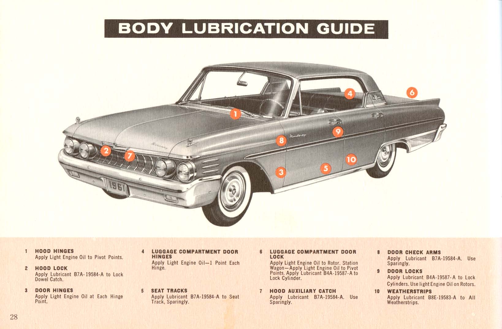 1961 Mercury Owners Manual Page 31